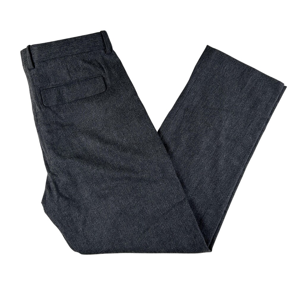 Theory Pants Mens 33x29 Gray Wool Herringbone Dress Slacks Tweed Stretch USA